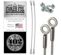 Porte d'armoire Restraint, empêcher l'ouverture de porte à partir de trop loin fabriqué aux États-Unis par Sel Life Solutions, argent