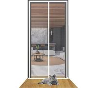 Porte De Balcon for Chat, Écran De Protection Épais for Chat for Salon, Chambre, Cuisine, Terrasse, Porte en Maille for Chat avec Fermeture Éclair. (Color : Weiss, Size : 100x210cm)