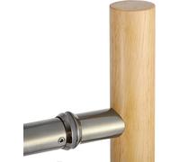 Porte De Bar Hadle Porte en Bois Massif Hadles,Porte Double Face De Type échelle Hadle,idoor Outdoor Smooth Hadle,Roud/Square Bar Istallatio, Round, 100cm/39 3/8-60cm