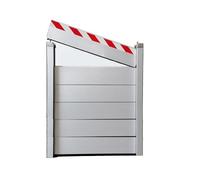 Porte De Barrière De Protection Contre Les Inondations 128cm Long Kit De Système De Batardeau Anti-Inondation En Aluminum Déflecteur D'eau Pour Porte De Garde-Corps(128 * 120cm)