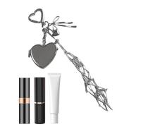 Porte De Baume À Lèvres,Porte-Clés Conteneur De Beurre De Cacao De Voyage Avec Miroir - Accessoire De Rangement Portable - Pour Femme Petite Amie Fille Soeur