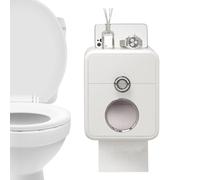 Porte De Boîte Tissutale - Organisateur De Rouleaux Imperméables Adhésifs Muraux, Stockage Du Papier Hygiénique Monté | Conteneur De Double Couche De Grande Capacité Avec Casset