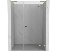 Porte de cabine de douche Mexen Lunar L 135 x 200 cm, or, verre véritable, ou...