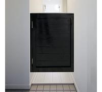 Porte de café Extra-Large en Bois Noir - Porte élégante à Un vantail, idéale pour la décoration de Cuisines et de Bars - Porte battante résistante, Parfaite pour Les Maisons, Le cloisonnemen