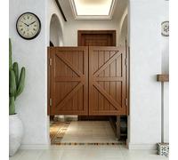 Porte de Café/Porte Saloon, Portillon Bois Double Vantail Style Rustique, Porte Battante de Séparation pour Bar, Cuisine, Salon, Charnières en Acier Inoxydable(Coffee,157x100 cm (WxH))