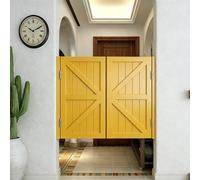 Porte de Café/Porte Saloon, Portillon Bois Double Vantail Style Rustique, Porte Battante de Séparation pour Bar, Cuisine, Salon, Charnières en Acier Inoxydable(Yellow,70x100 cm (WxH))