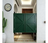 Porte de Café/Porte Saloon, Portillon Bois Double Vantail Style Rustique, Porte Battante de Séparation pour Bar, Cuisine, Salon, Charnières en Acier Inoxydable(Dark Green,71x100 cm (WxH))