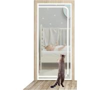 Porte De Chat 80x210 Cm, Barrière for Animaux De Compagnie Épaissie, Barrière en Maille Résistante Aux Chats, Porte Améliorée, Salon, Chambre À Coucher, Cuisine, Patio, Chien, Chat (Color : A, Size