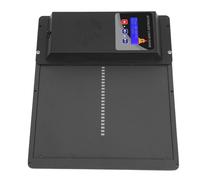 Porte de Choc Automatique de Poulet, Porte d'amortisseur de Poulet Solaire ou Ouverture Horizontale Timing Plastique Plaque de Fer Métal pour la Ferme pour l'oie de Canard (Black)