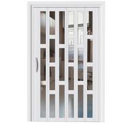 Porte de couloir pliable - Porte de grange accordéon intérieure en alliage d'aluminium, séparateur de pièce de ménage, porte coulissante avec rail supérieur pour chambre à coucher et cuisine