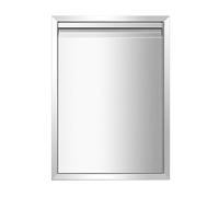 Porte de cuisine extérieure en acier inoxydable, montage encastré, porte simple avec grille d'aération pour îlot de barbecue et cuisine extérieure