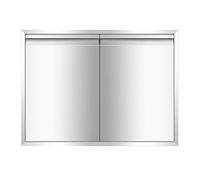 Porte de cuisine extérieure en acier inoxydable, montage encastré, porte simple avec grille d'aération pour îlot de barbecue et cuisine extérieure