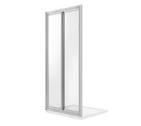 Porte de Douche 70CM H185 Verre Transparent Ouverture Saloon avec 2 parois pivotantes mod. Clint