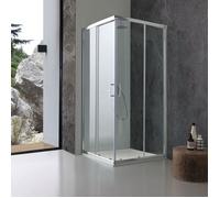 CABINE DE DOUCHE GIADA 80X80 TRANSPARENT PORTES COULISSANTES