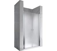 Porte de douche 88x185 cm verre opaque/dépoli - ajustable de 88 à 92 cm