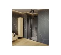 Riho Lucid porte de douche 120 cm à ouverture basculante noir mat/verre transparent G005005121