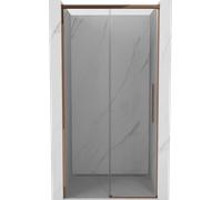 Porte de douche coulissante Mexen Rox 100 cm, transparente, or rose, verre tr...