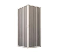 Porte de douche d'angle en PVC FORTE Flex - 90x90CM H185 - Ouverture Centrale - Blanc
