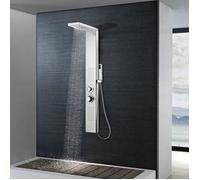 PORTE DE DOUCHE-Écran de bain-blanc-acier inoxydable-design élégant et exquis-15 * 47 * 130cm®HOMBUY