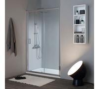 PORTE DE DOUCHE EN NICHE 120 CM CRISTAL TRANSPARENT 6 MM NEW GIADA