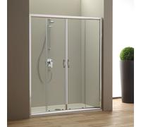 PORTE DE DOUCHE EN NICHE 160 CM GIADA EN VERRE TRANSPARENT