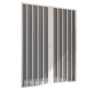 PORTE DE DOUCHE EN PVC NICHE BLANC OUVERTURE PLIANTE CENTRALE 150CM H185