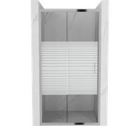 Porte de douche extensible Mexen Apia 95 cm, rayée, chrome - 845-095-000-01-20