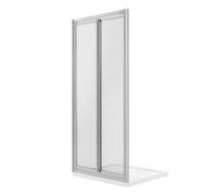 PORTE DE DOUCHE NICHE 75CM SALOON 2 PAROIS PIVOTANTES H198 VERRE OPAQUE