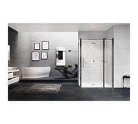 Porte de douche pivotante + fixe en alignement - verre transparent - Young 2P+F NOVELLINI