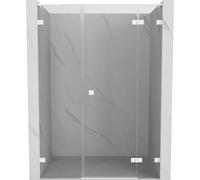 Porte de douche pivotante Mexen Lunar L 155 cm droite, transparente, blanche,...