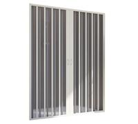 Porte de douche en PVC 130CM H185 pliante avec Ouverture Centrale couleur Blanche mod. Flex