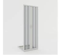 Porte de douche pliante en PVC Giglio Centrale - IDRALITE - Blanc - Réglable 110-120cm