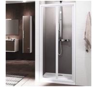 Porte de douche pliante -profilé blanc -verre transparent- Riviera 2.0 S 66-72CM NOVELLINI