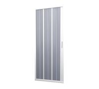 PORTE PAROI DOUCHE PVC PLIANTE NICHE 1 CÔTÉ BLANC OUVERTURE LATÉRALE H185 CM