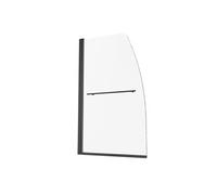 VEVOR Porte de Douche sans Cadre 864 x 1397 mm, Demi-porte de Baignoire en Verre Trempé de 6 mm, avec Pare-douche, Installation Réversible, pour Salle de Bain Domicile, Noir