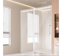 Porte de douche sans cadre VEVOR 58-59" x 75" SGCC verre trempé 5/16" chrome
