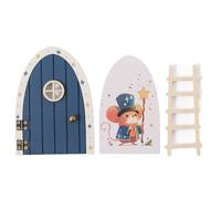 Porte de fée en bois pour décoration d'intérieur, accessoires de | Petite porte de fée en bois pour Noël, Thanksgiving, fête d'anniversaire, bureau, maison, chambre, fenêtre, école, dortoir