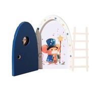 Porte de Fée Murale - Porte de Fée en Bois Miniature - Décoration d'Intérieur pour Fêtes de Noël Thanksgiving Anniversaire Chambre Bureau École Dortoir