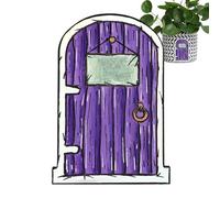 Porte de fée murale - Porte de fées, entrée de jardin de maison de poupée, décoration colorée d'arbres vintage miniatures mystiques pour pot de fleurs de jardin avec bonsaï Decor