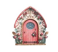 Porte de fée - Porte de fée pour Arbres de Jardin | Maisons de fées pour Le Jardin | Porte de fée en Bois | Portes d'art de Jardin féérique Miniatures, Ornements de Jardin pour Maison de fée, Arbre,
