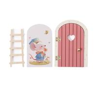 Porte de Fée pour Classe | Porte Féerique de Jardin en Bois Mignon | Décoration d'Intérieur pour Fêtes de Noël Thanksgiving Anniversaire Chambre Bureau École Dortoir