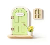 Porte de fée pour Mur | Jouet de décoration de fenêtre Mignon - Petite Porte en Bois, pour Filles, terrasse, Chambre de Princesse, Chambre à Coucher, Salle de Jeux, Maternelle, Balcon, K