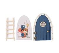 Porte de fée pour mur | Porte de petite maison en bois - Décoration d'intérieur pour fêtes de fin d'année, Noël, Action de grâce, chambre d'anniversaire, appartement, bureau, école, dortoir, jour de
