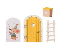 Porte de fée pour salle de coration d'intérieur, accessoires de | Petite porte de fée en bois pour Noël, Thanksgiving, fête d'anniversaire, bureau, maison, chambre, fenêtre, école, dortoir