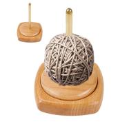 Porte De Fil - Distributeur De Bois Naturel, Spinner De Fil Crochet | Organisateur De Fil De Taille Moyenne Avec Base Anti -Slip, Artisanat Stand Sans Effort Distribution Pour Proge