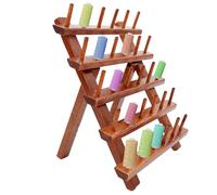Porte de fil, organisateur de bobines de fil - 30 bobines de bois de couture - organisateur de grande capacité pliable pour l'artisanat de matelassage avec base stable pour professionnels