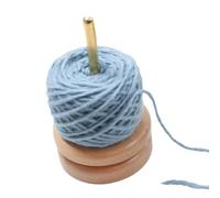 Porte de fil pour Tricot - Outils de Crochet à rouleaux en Bois | AXE de Rotation 'Enrouleur de Fil à Tricot pour Fournitures de Crochet de Tissage Lisse, Cadeau pour