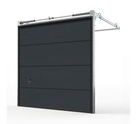 Porte de garage 2400x2400 mm, type Comfort, RAL 7016 gris anthracite, woodgrain, sans moteur, entièrement personnalisable