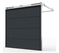 Porte de garage 3000x3000 mm, type Comfort, RAL 7016 gris anthracite, woodgrain, sans moteur, entièrement personnalisable