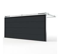 Porte de garage 5000x2000 mm, électrique avec moteur, type Comfort, RAL 7016 gris anthracite, woodgrain, entièrement personnalisable